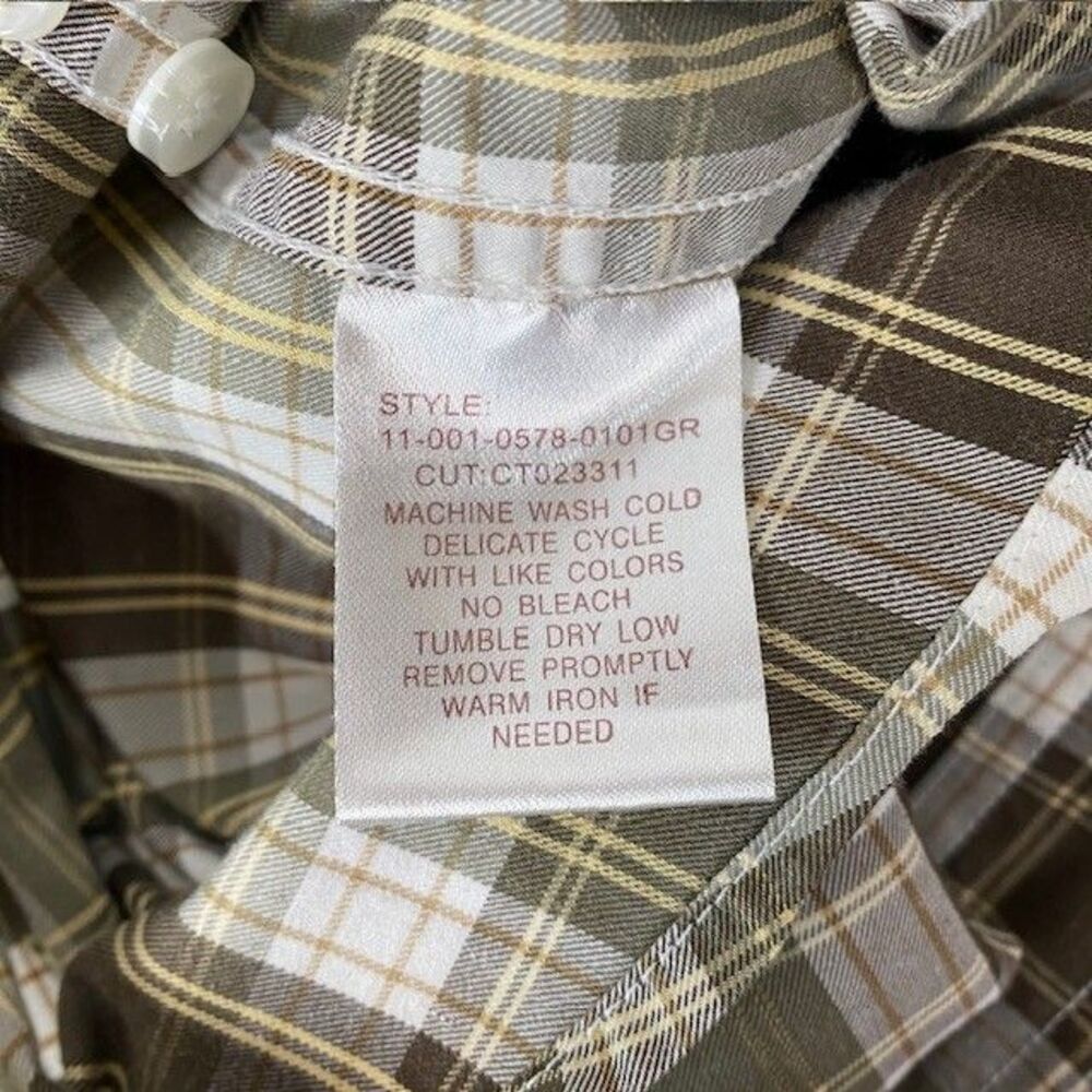 Stetson Men's Classic Plaid Button Down Shirt Dual Chest Pockets Casual XL - Picture 4 of 11